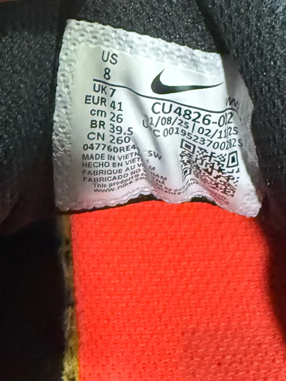 Nike Black Athletic Sneakers with Red Innersoles